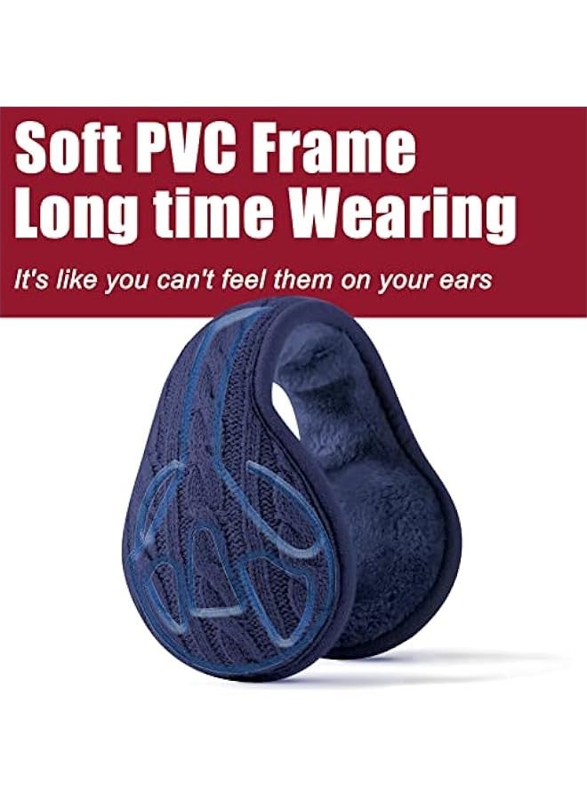 سدادات أذن للرجال والنساء في فصل الشتاء، سدادات أذن من الصوف لتدفئة الأذن في فصل الشتاء البارد قابلة للتعديل - Image 4